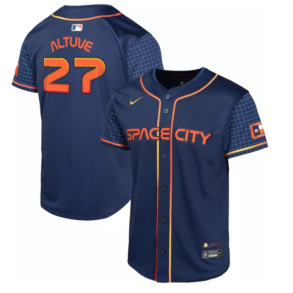 Nike Youth Houston Astros 2024 City Connect José Altuve #27 Limited Vapor Jersey